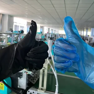 Black and Blue TPE Gloves